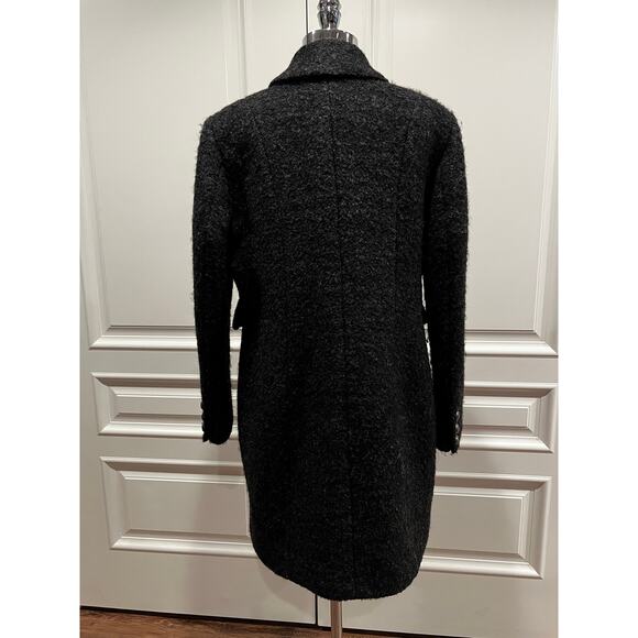 Coldwater Creek dark Gray Wool Blend Coat Removable faux fur collar M 10-12 CL - Picture 4 of 9